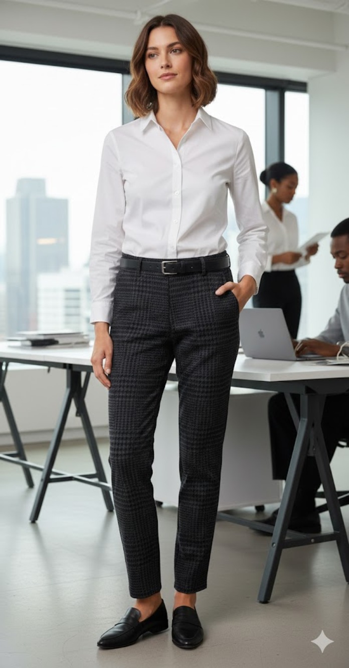 Universal Standard Herringbone Dress Pants Gray Black Size 0-2 NEW